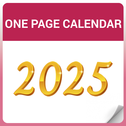 2025 One page calendar